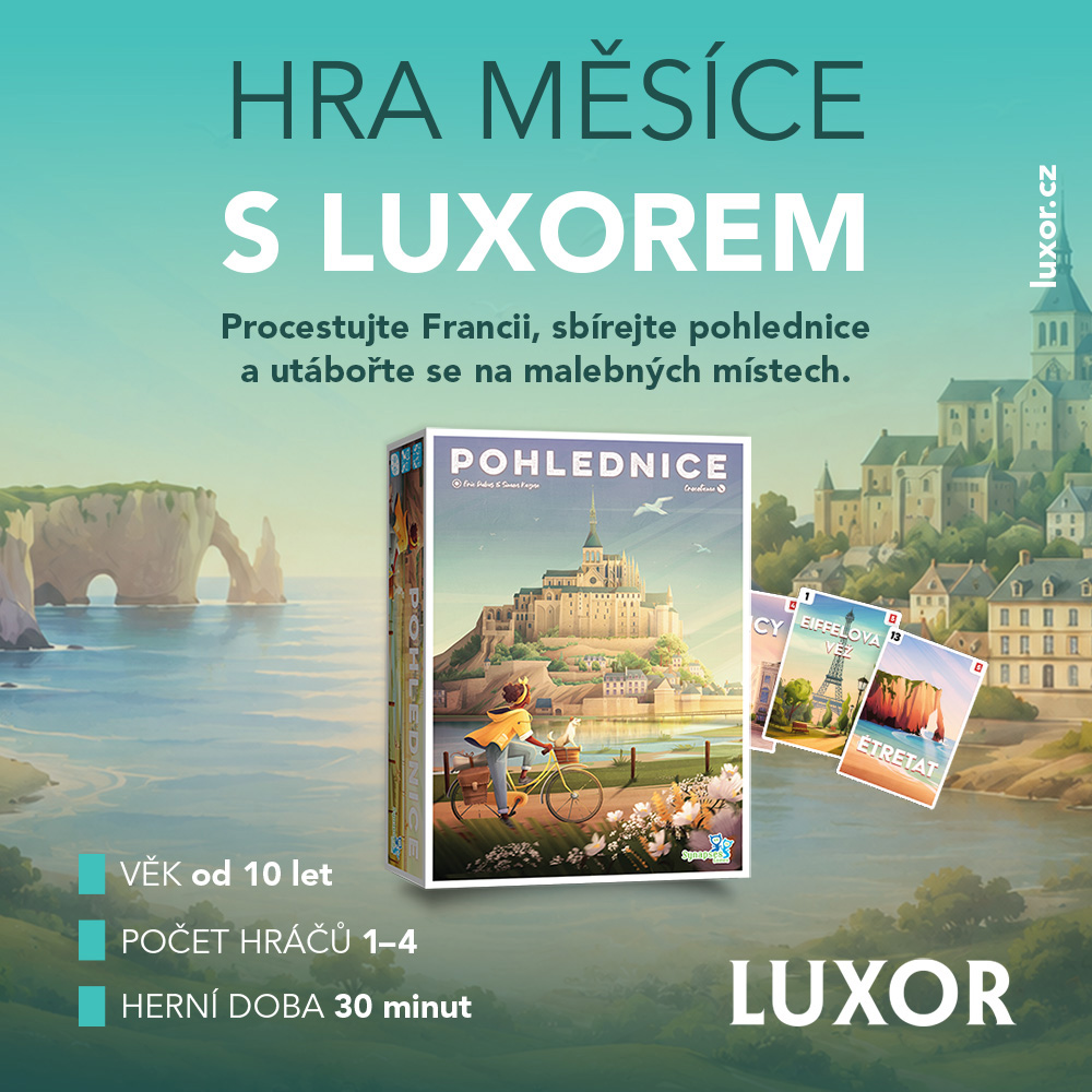 TIP Z LUXORU: Hra měsíce Září - Pohlednice