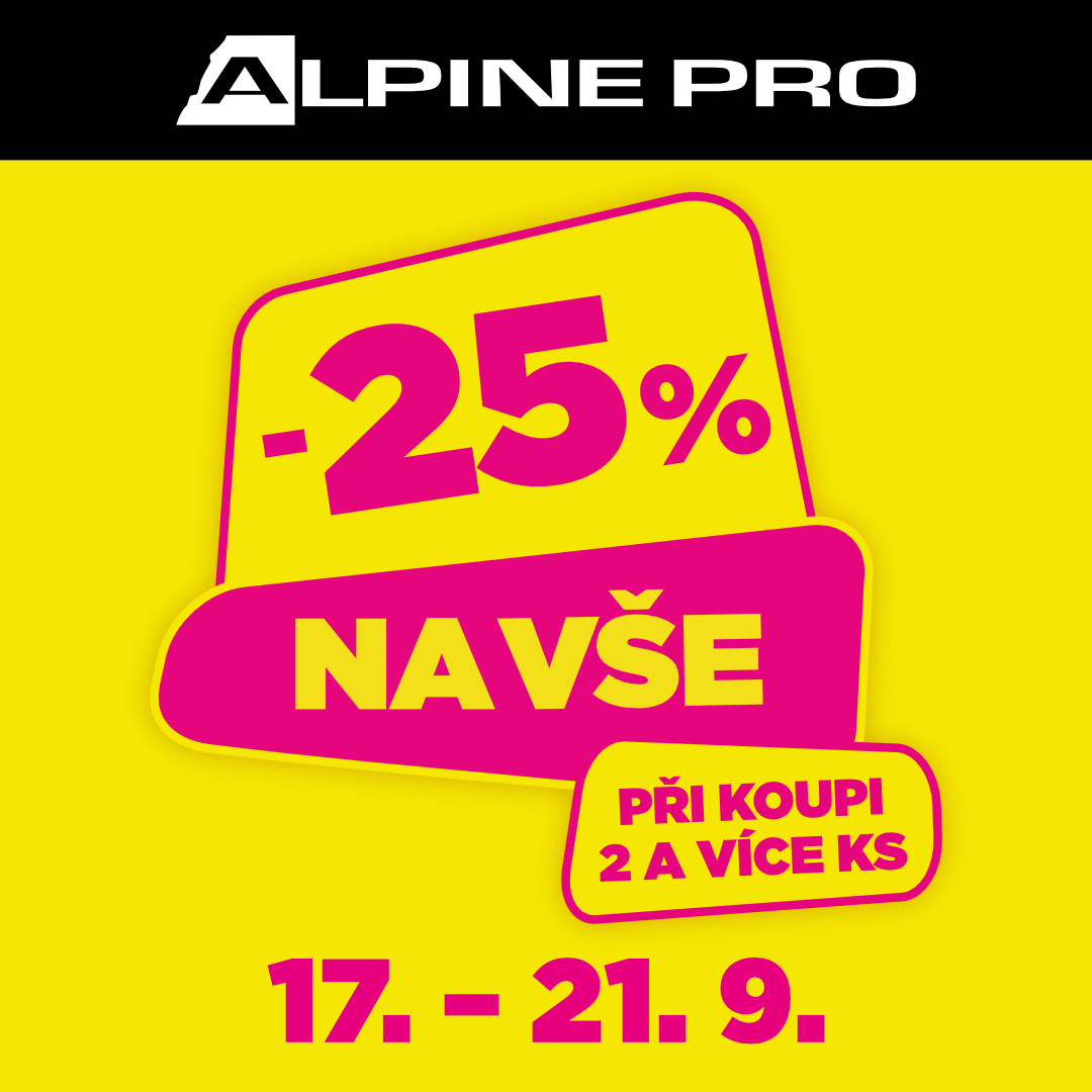 SLEVA 25 % V ALPINE PRO PŘI KOUPI 2 A VÍCE KUSŮ