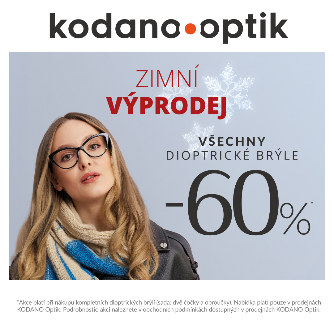 LEVNĚJŠÍ DIOPTRICKÉ BRÝLE AŽ O 60 % V KODANO OPTIK
