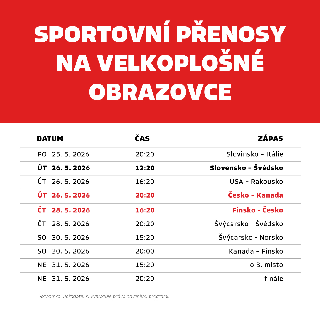 MS V HOKEJI 2026 - PROGRAM 30.5.