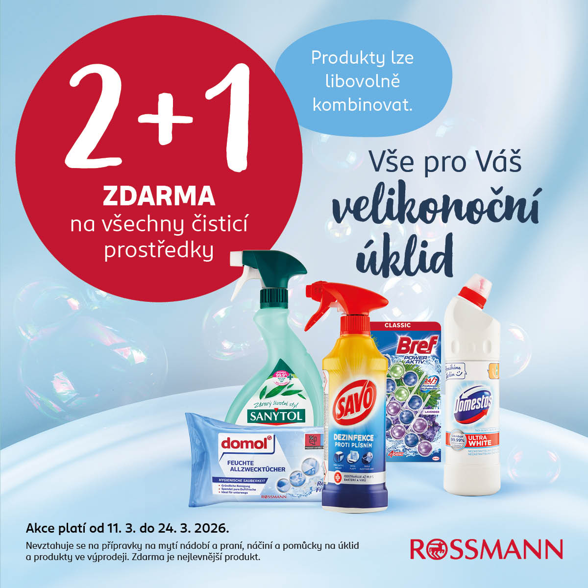 PROMOTION 2+1 ON CLEANING PRODUCTS