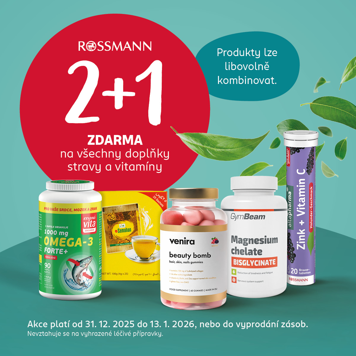 2+1 NA VŠECHNY DOPLŇKY STRAVY A VITAMÍNY