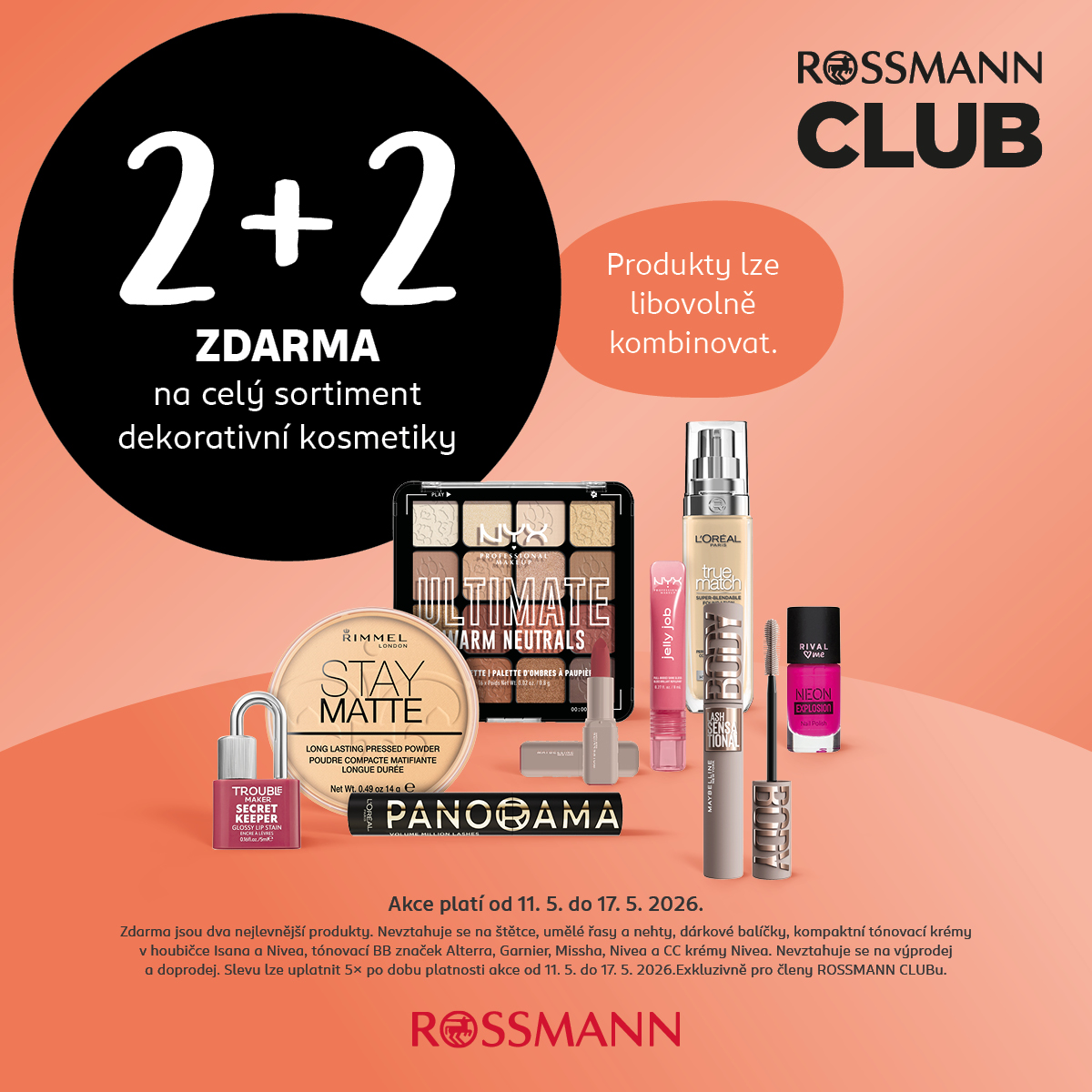 2+2 FREE ON DECORATIVE COSMETICS