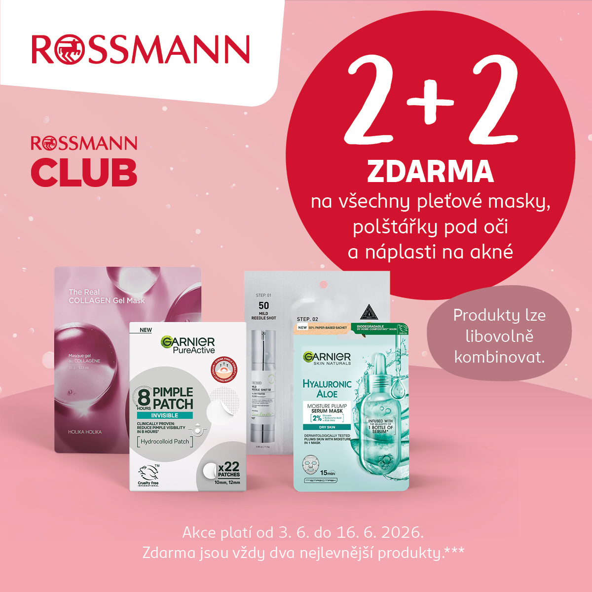2+2 ZDARMA NA VŠECHNY PLEŤOVÉ MASKY