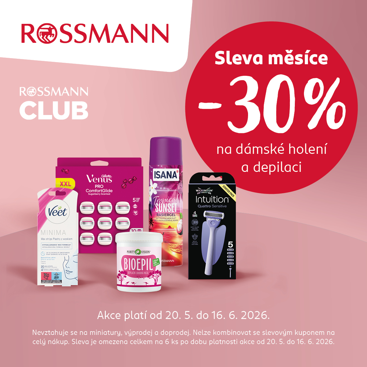 - 30 % NA DÁMSKÉ HOLENÍ A DEPILACI