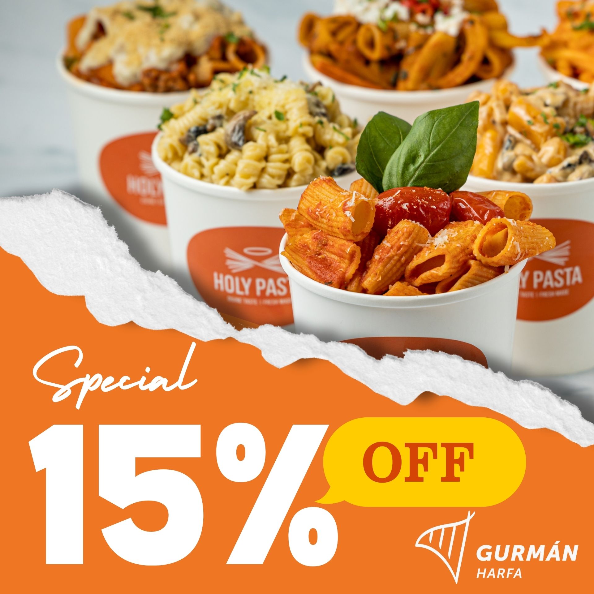 SLEVA 15 % NA VŠECHNY TĚSTOVINY + NÁPOJE!