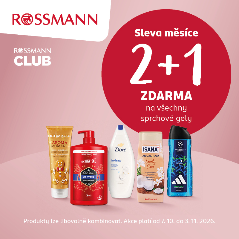 DISCOUNT OF THE MONTH AT ROSSMANN: 2+1 FREE