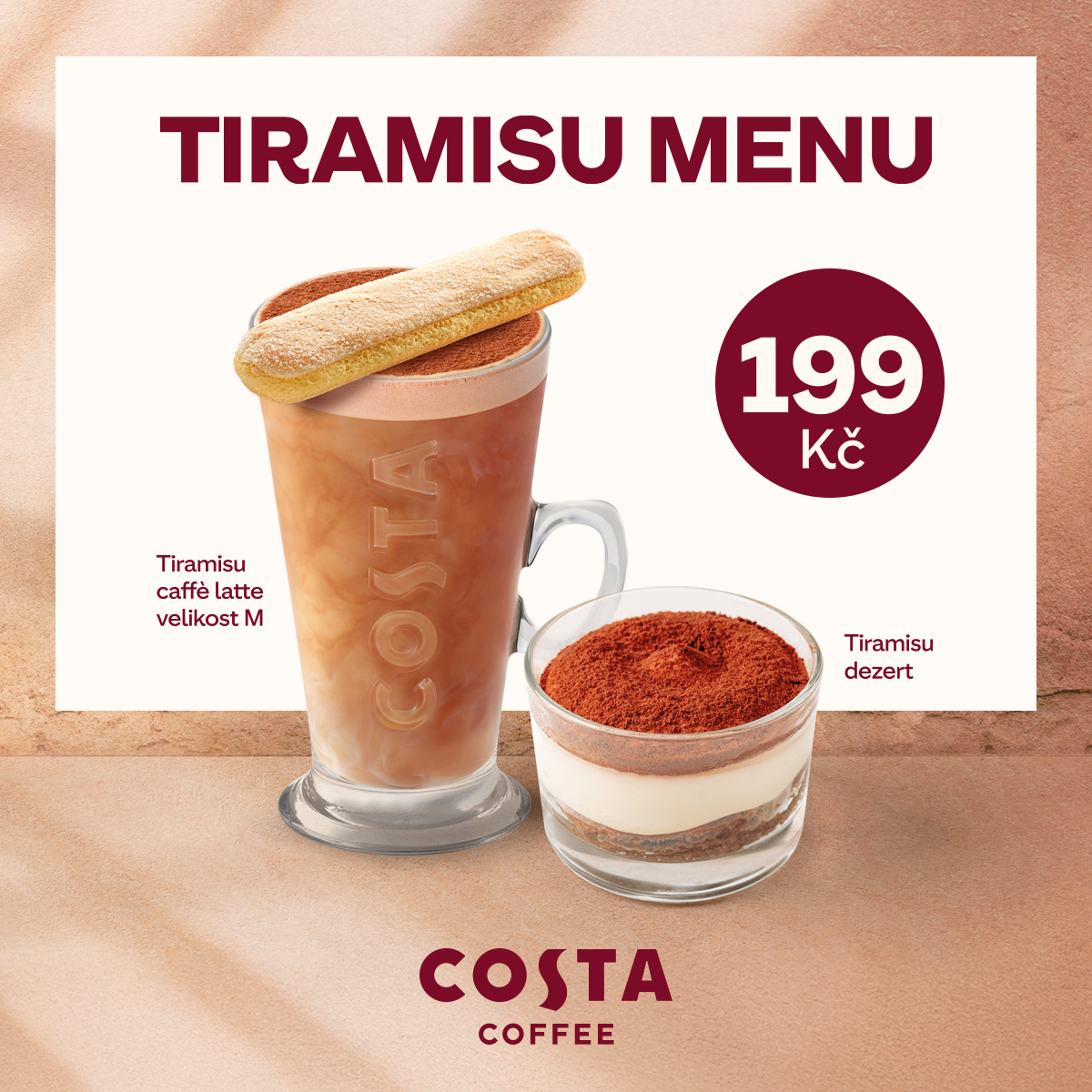 TIRAMISU CAFFÈ LATTE AND TIRAMISU DESSERT