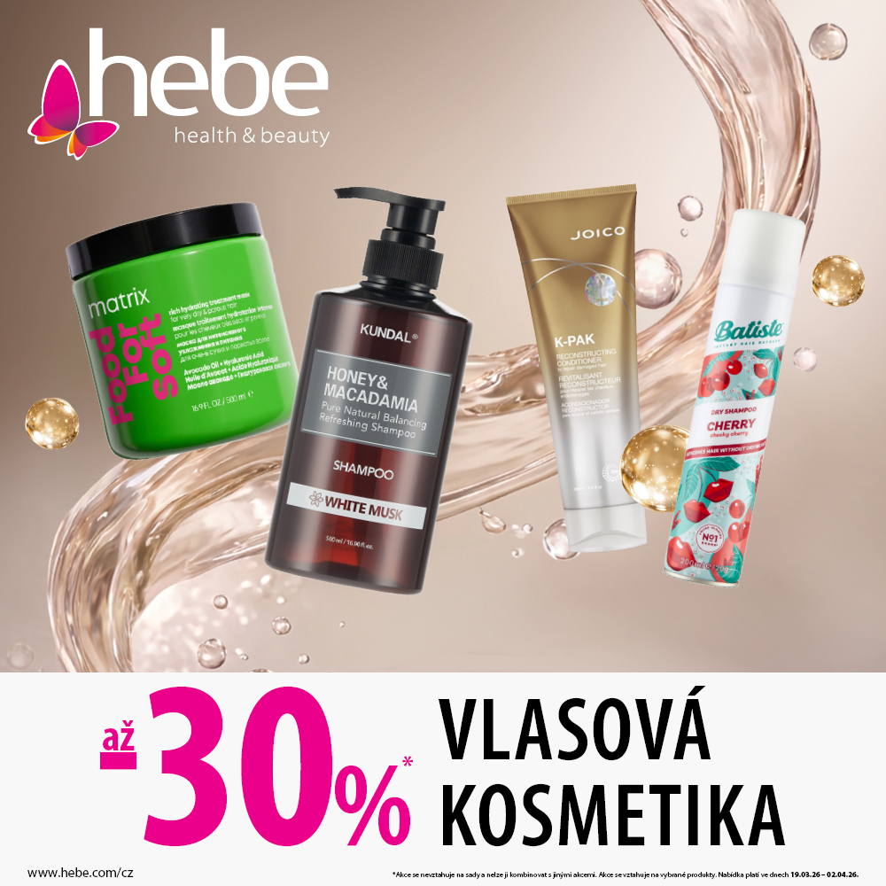 SLEVA AŽ 30 % NA PÉČI O VLASY