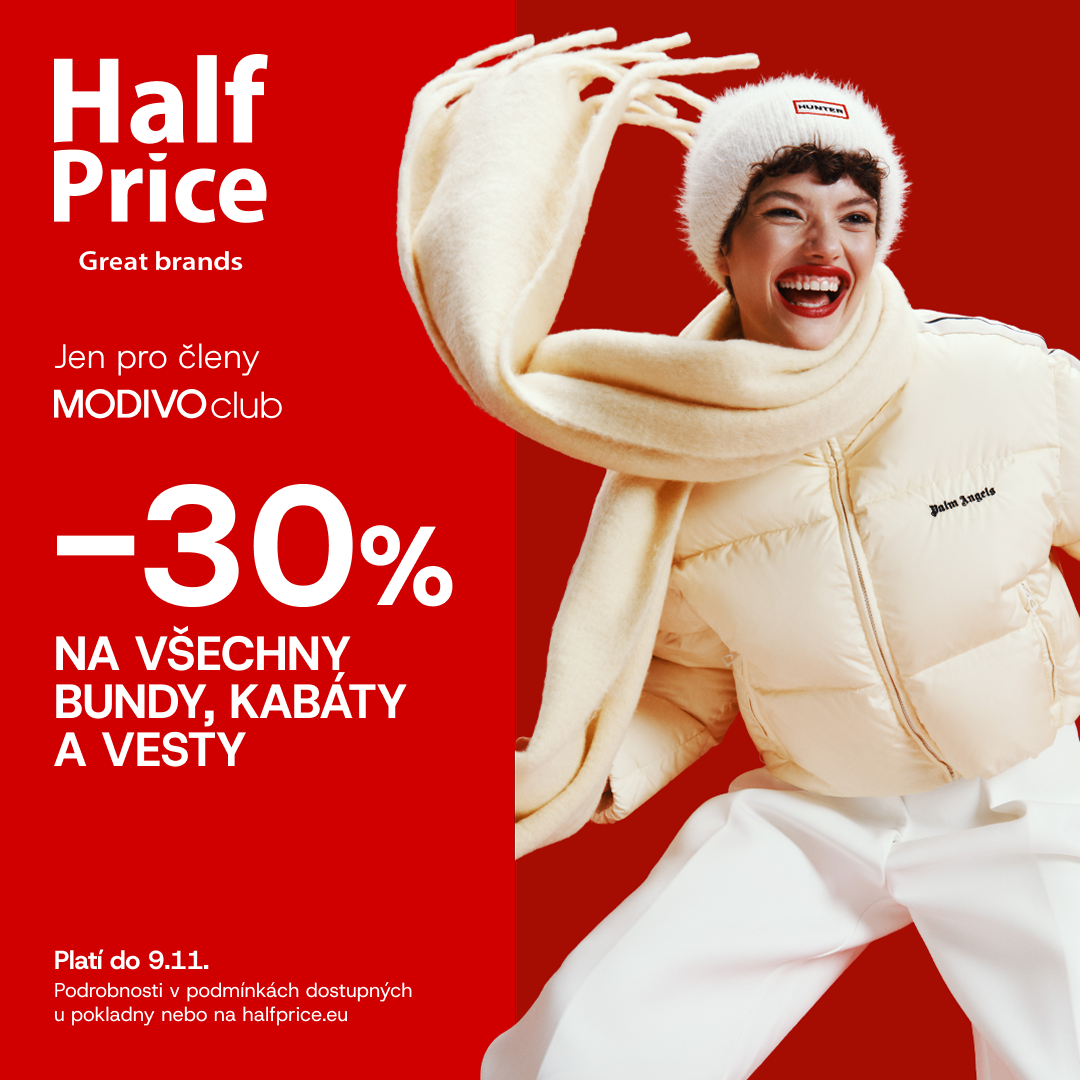 HALFPRICE - 30 % SLEVA