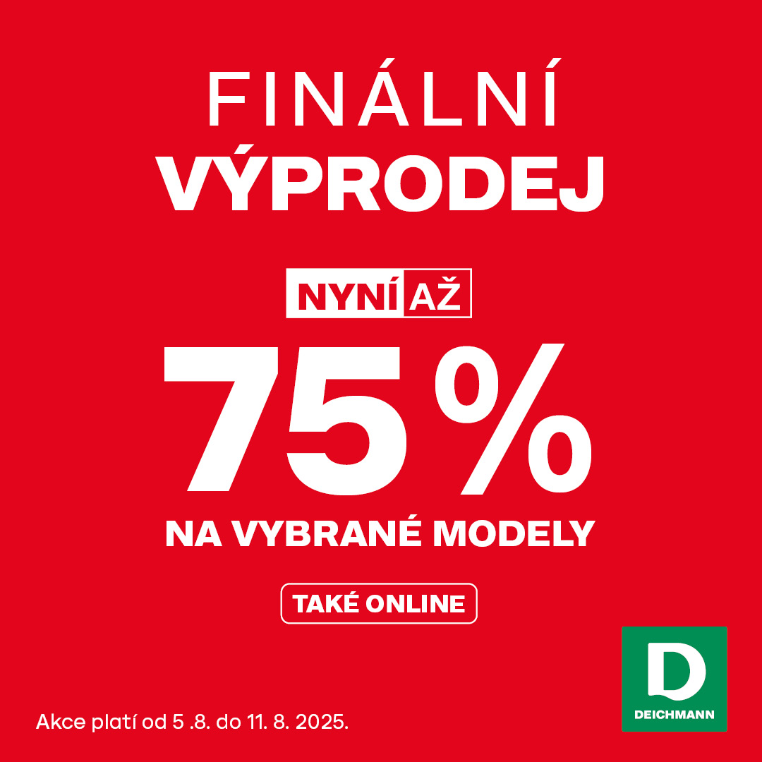 FINÁLNÍ VÝPRODEJ: SLEVY AŽ 75 % NA VYBRANÉ MODELY